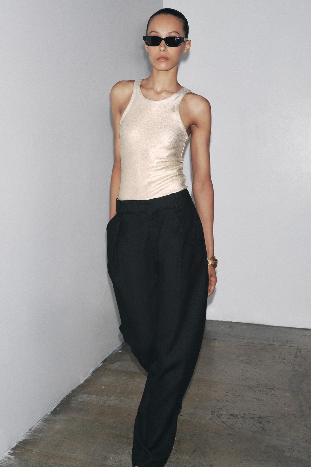 GERIPPTER METALLIC-BODY GOLD