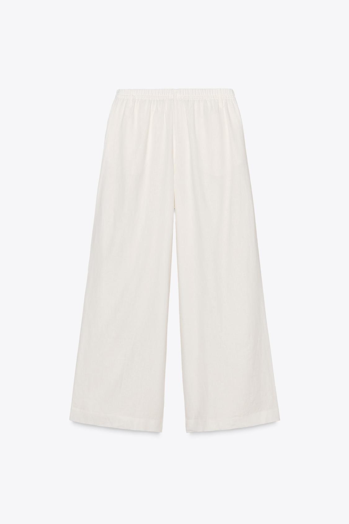 LINENBLEND-HOSE MIT KORDBUND