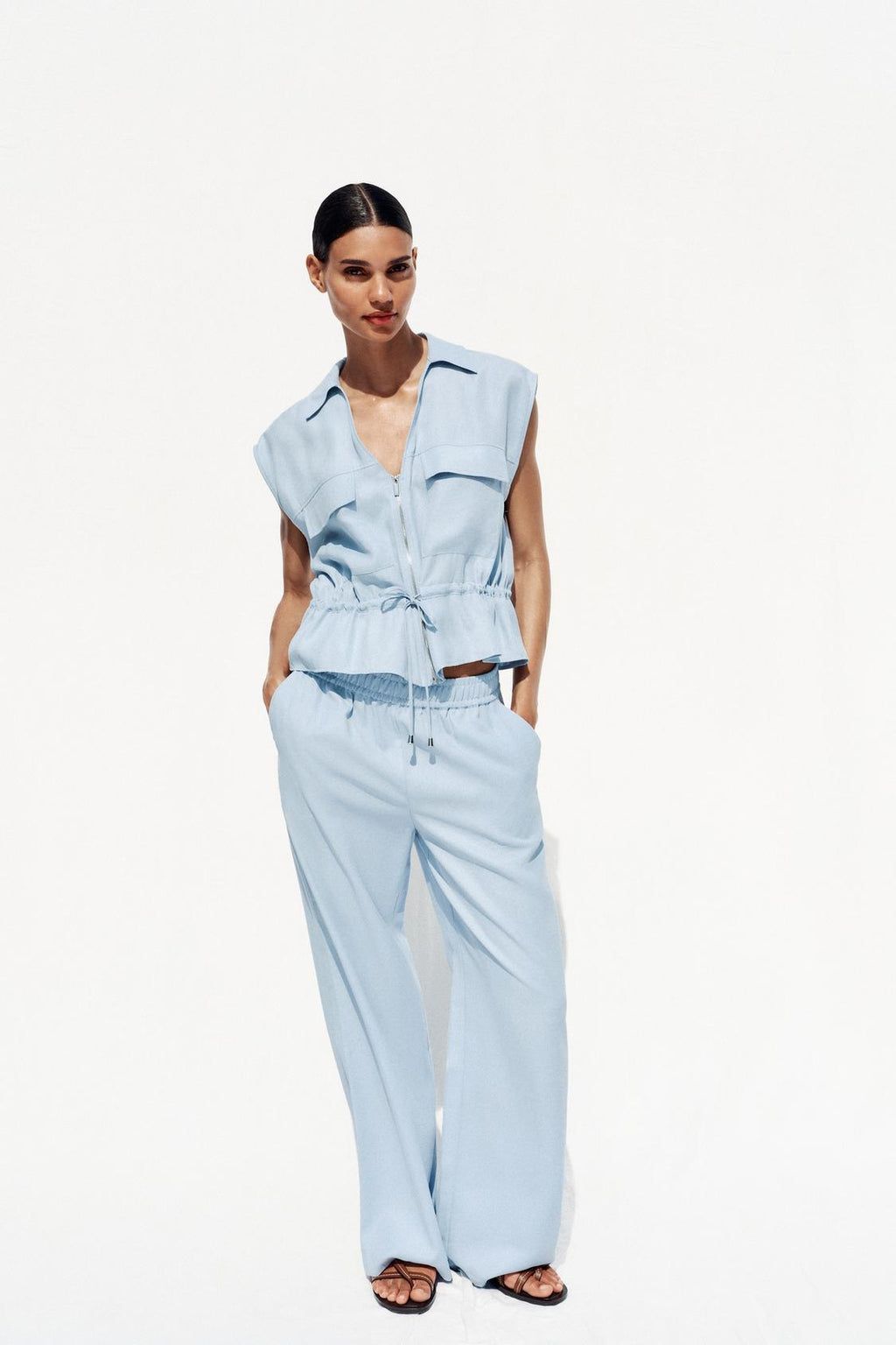 WIDELEG-HOSE MIT ELASTISCHEM BUND