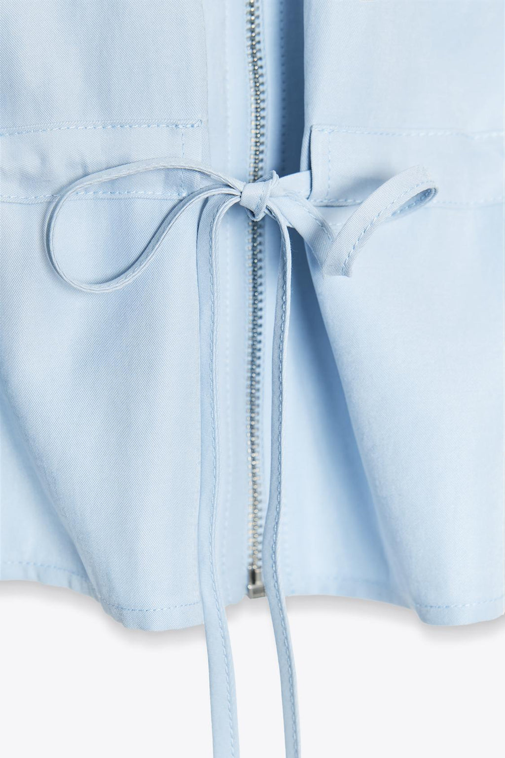 ÄRMELLOSE SAFARI-BLUSE MIT KORDBUND