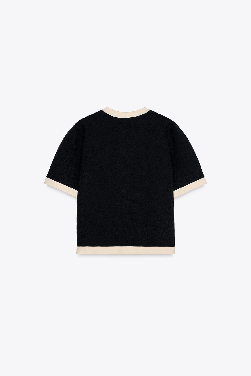 STRICKJACKE MIT KONTRASTDETAILS SCHWARZ