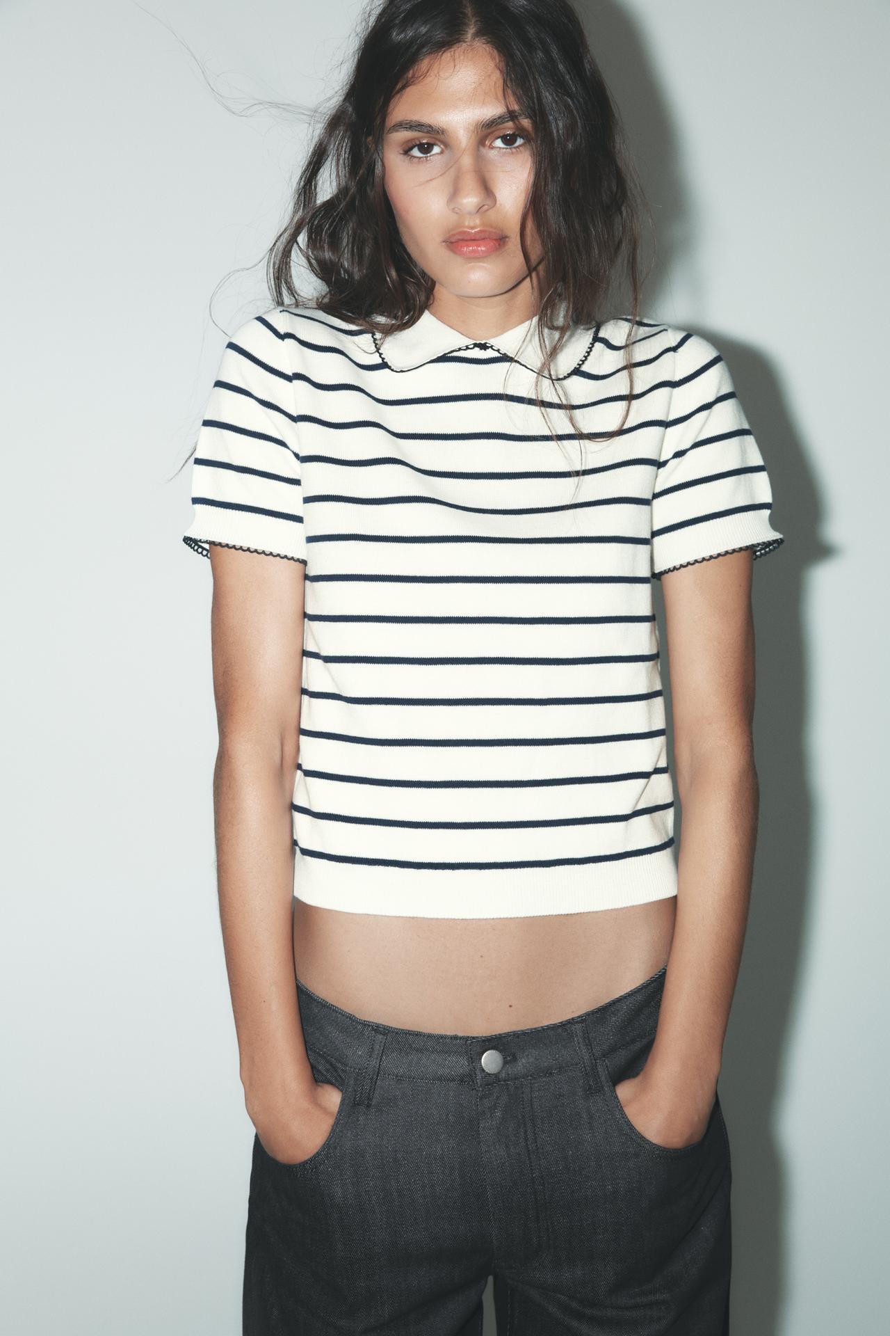 KNIT-TOP MIT KONTRASTPASPERN