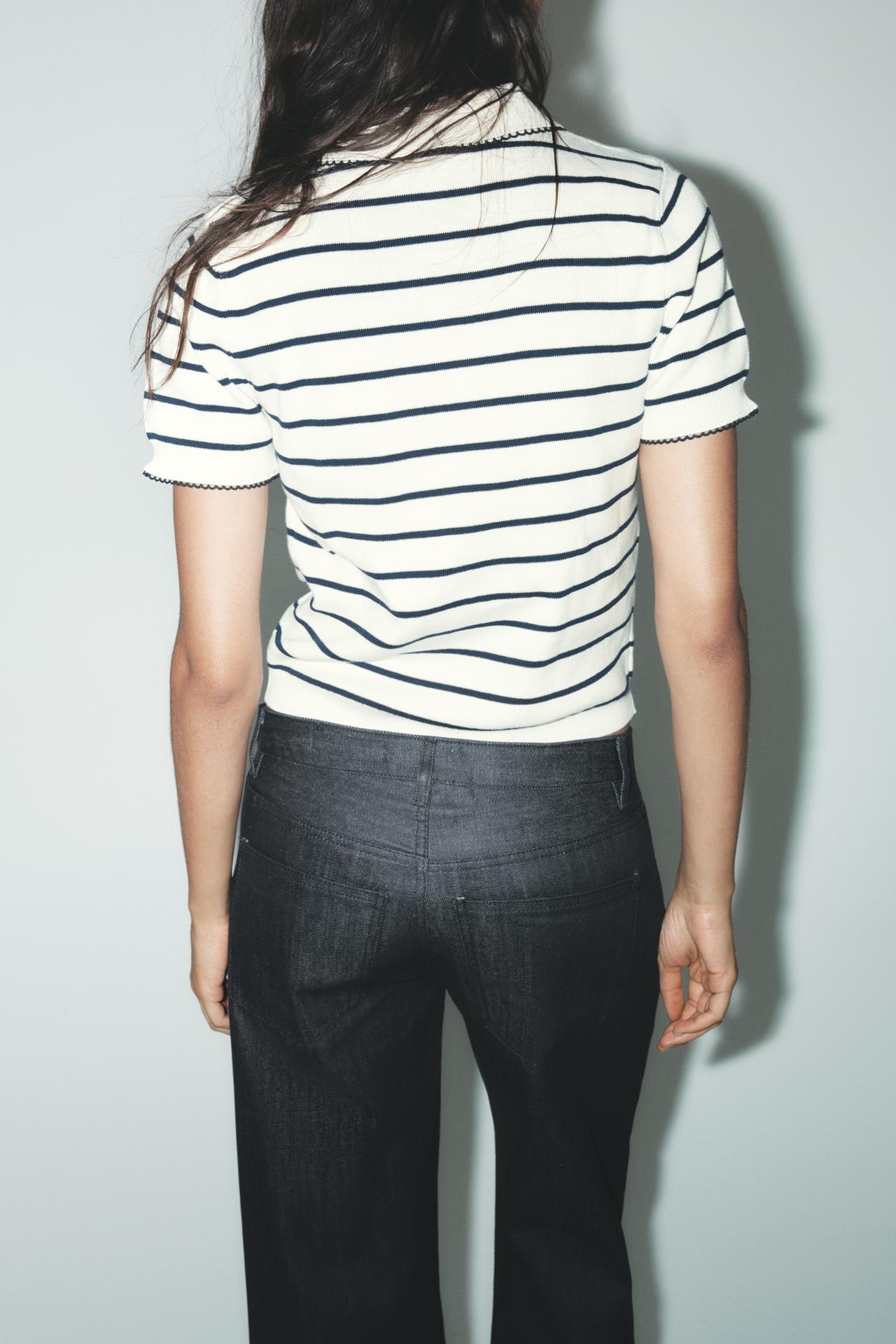 KNIT-TOP MIT KONTRASTPASPERN