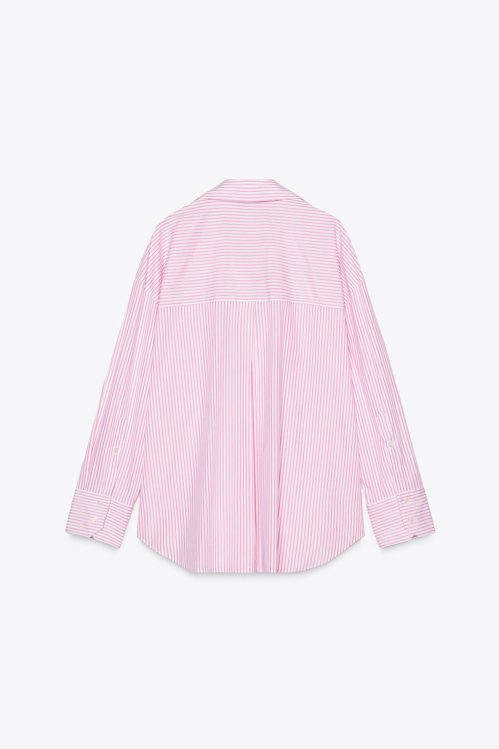 STRIPED POPLIN SHIRT MIT METALLDETAILS ROSA