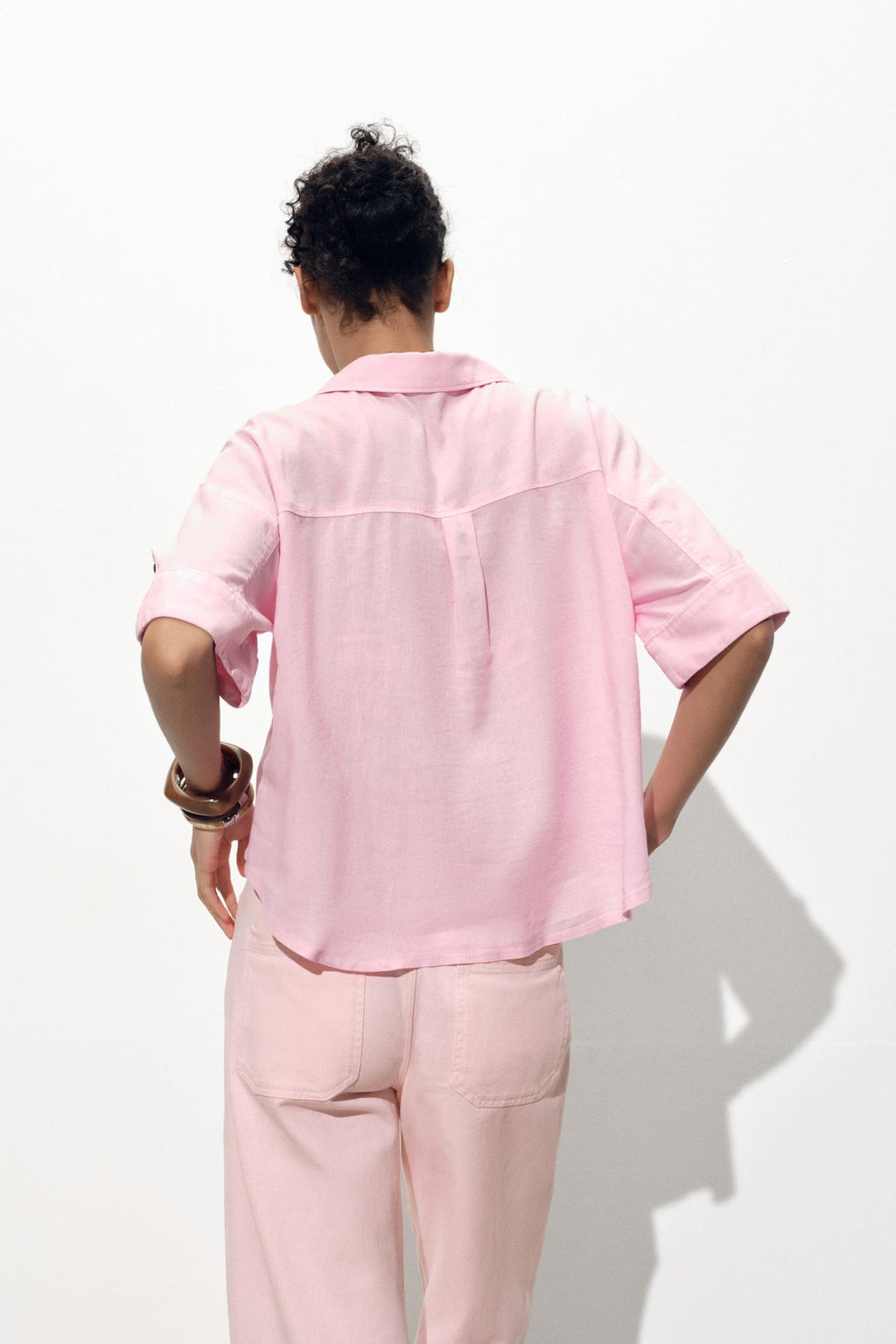 CROPPED-HEMD LEINEN ROSA