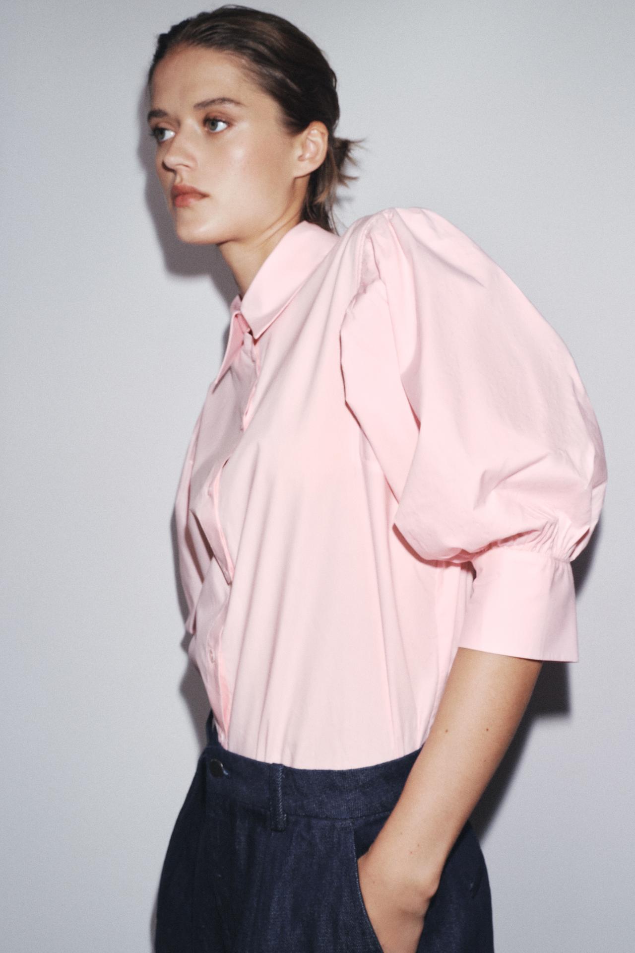 VOLUMINOUS POPLIN BLOUSE PASTELLROSA