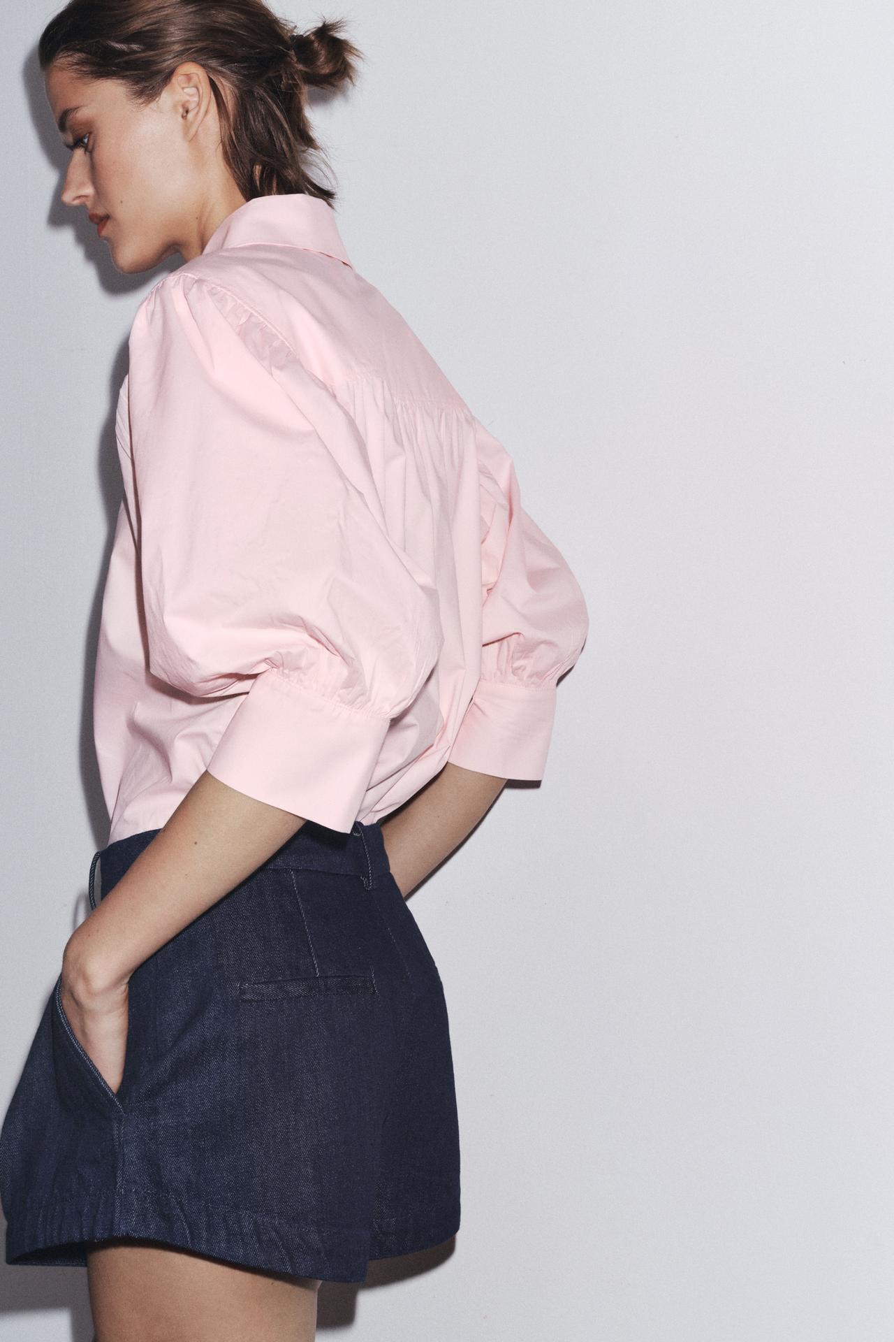 VOLUMINOUS POPLIN BLOUSE PASTELLROSA