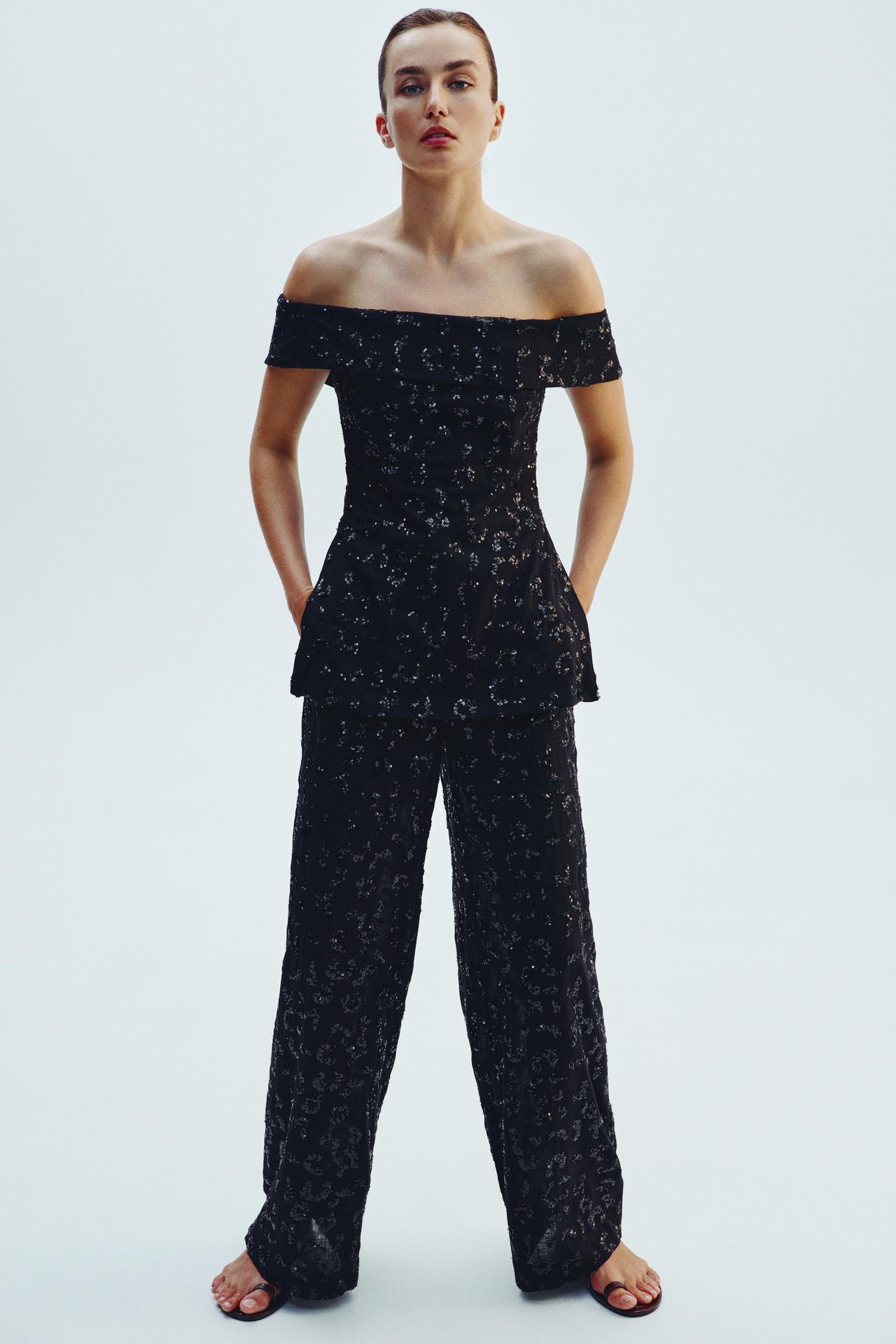 SIGNATURE PAILLETTEN-WIDELEG-HOSE