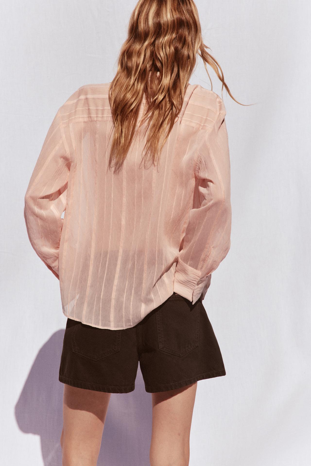 STRIPED BLOUSE PFIRSICH