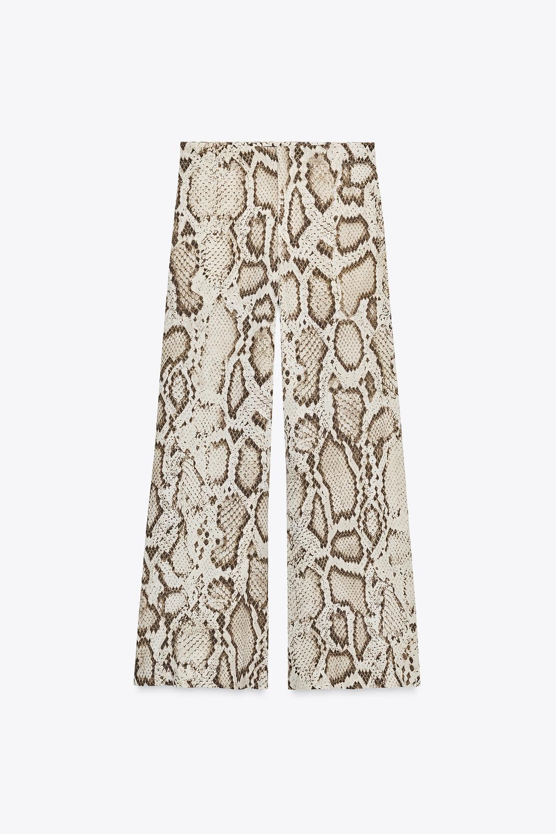 SEMI-TRANSPARENTE HOSE MIT ANIMAL-PRINT