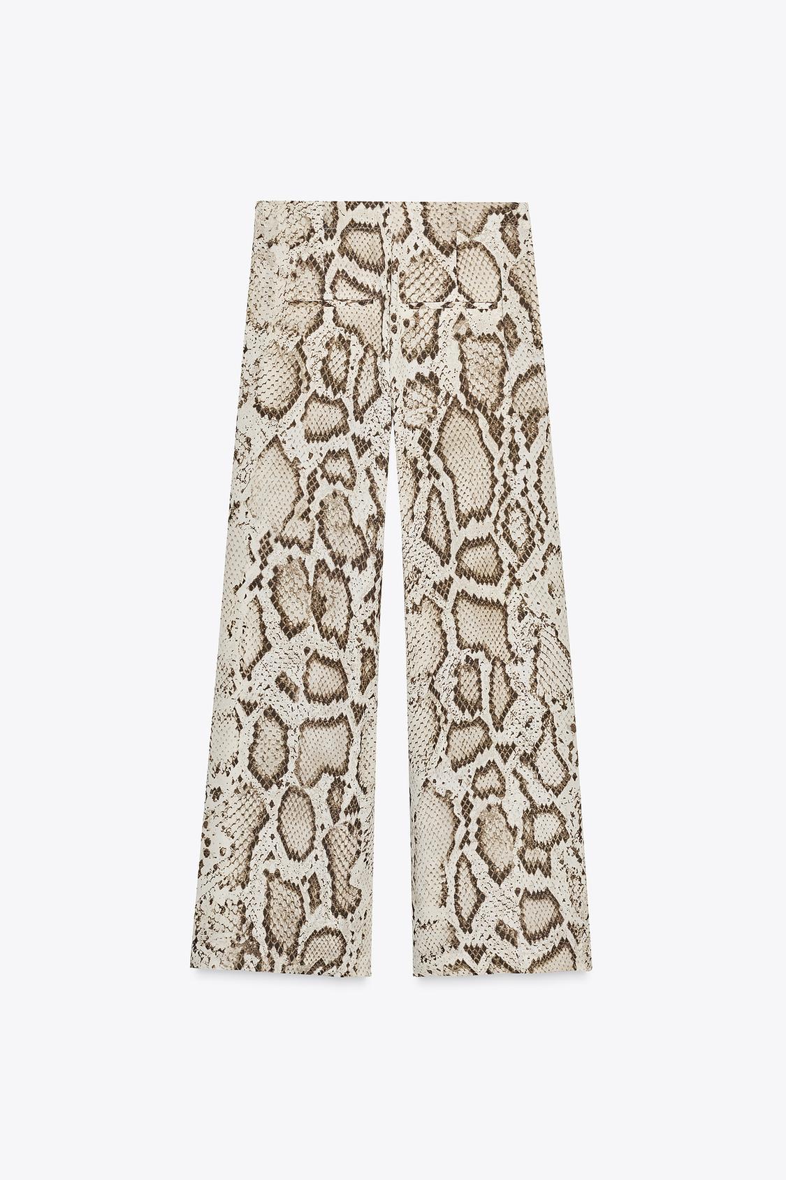 SEMI-TRANSPARENTE HOSE MIT ANIMAL-PRINT