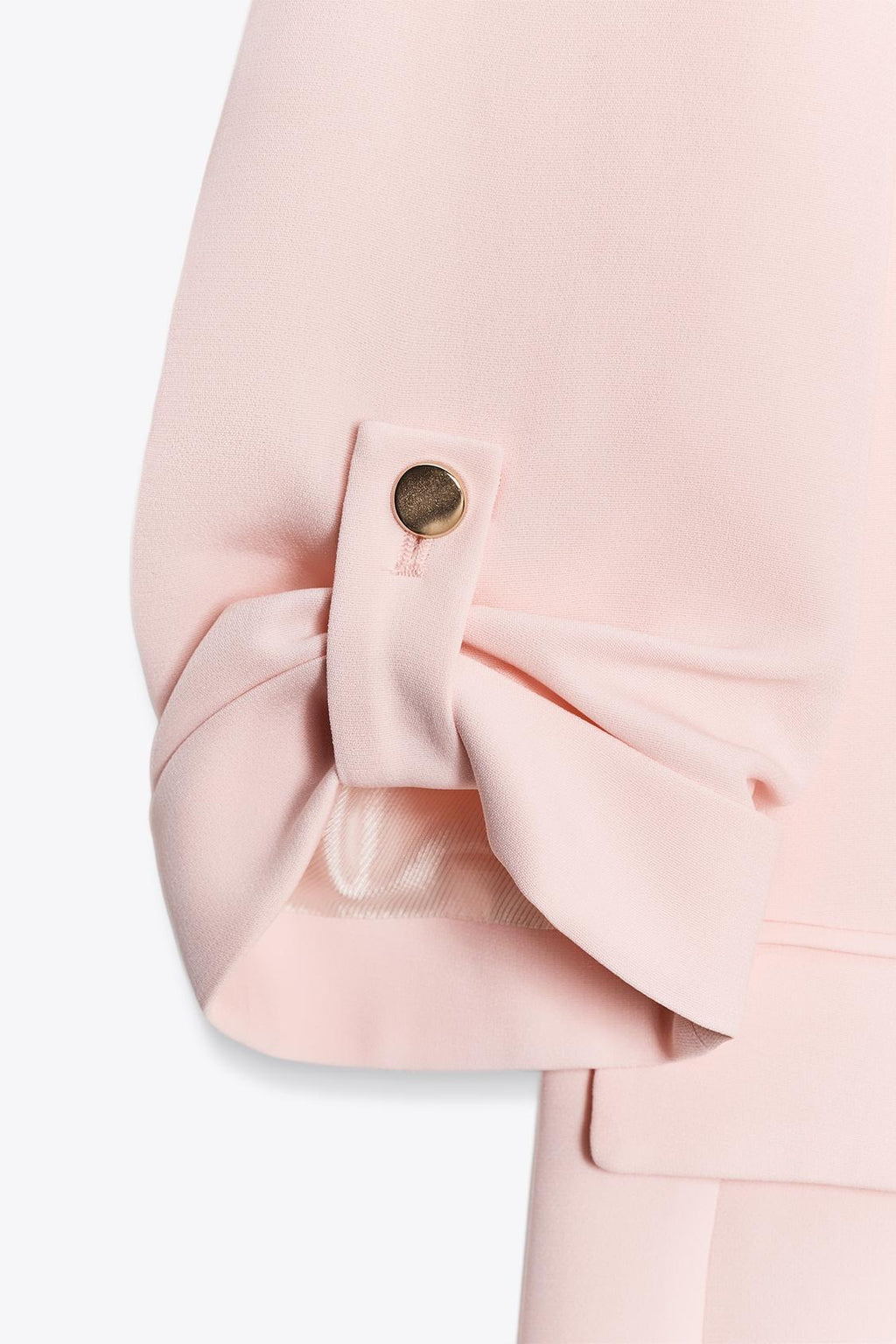 BLAZER MIT UMGESCHLAGENEN ÄRMELN IN ROSÉ