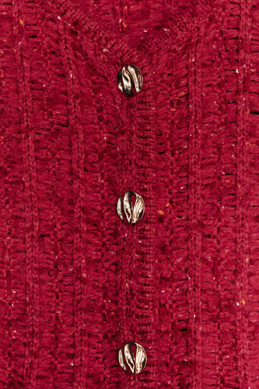 STRICKJACKE MIT 3/4-ÄRMELN ROT