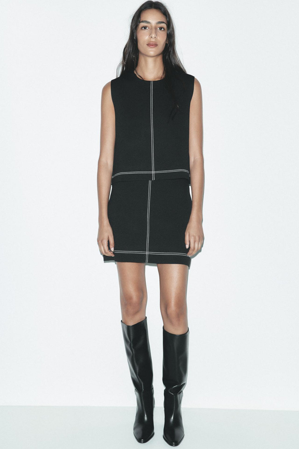 MINIROCK AUS SIGNATURE-JERSEY MIT HOHER TAILLE