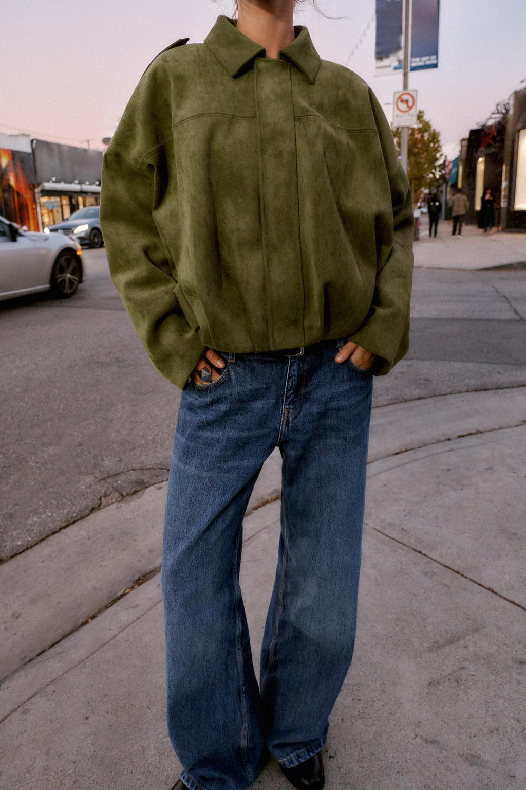 BOMBERJACKE IN VELOURSOPTIK