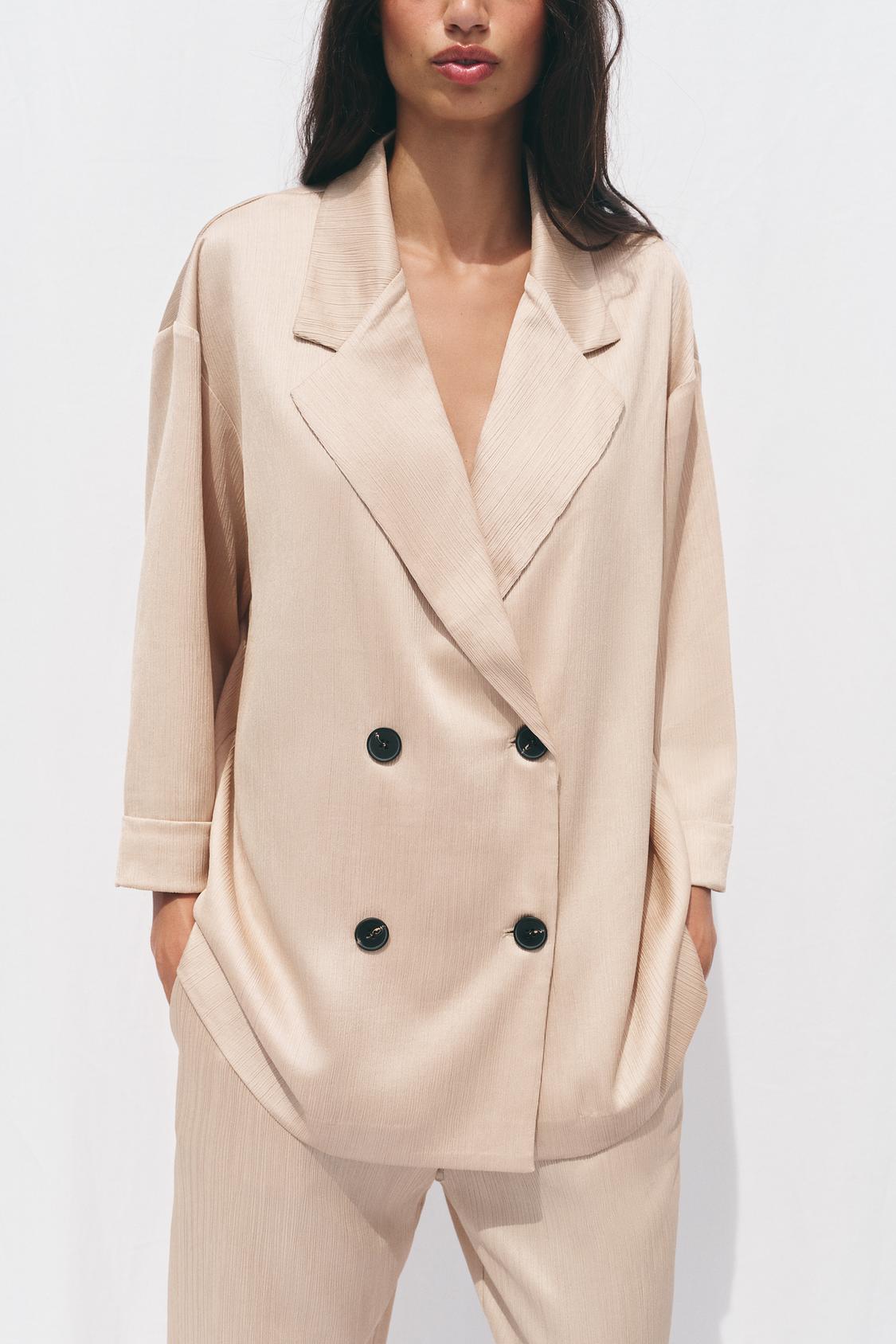 SIGNATURE DOPPELREIHIGER BLAZER BEIGE