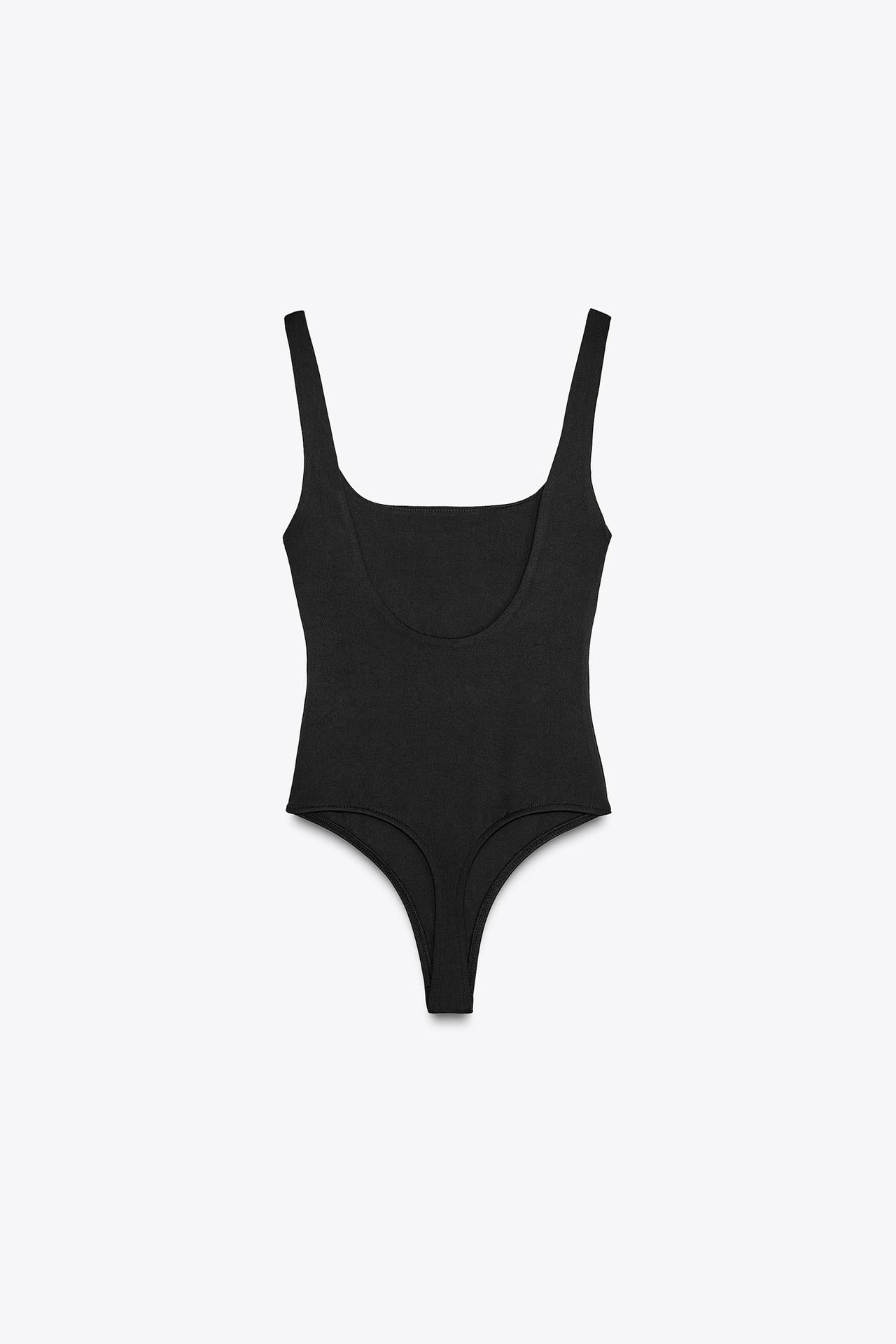 BODY SCHWARZ MIT BREITEN TRÄGERN