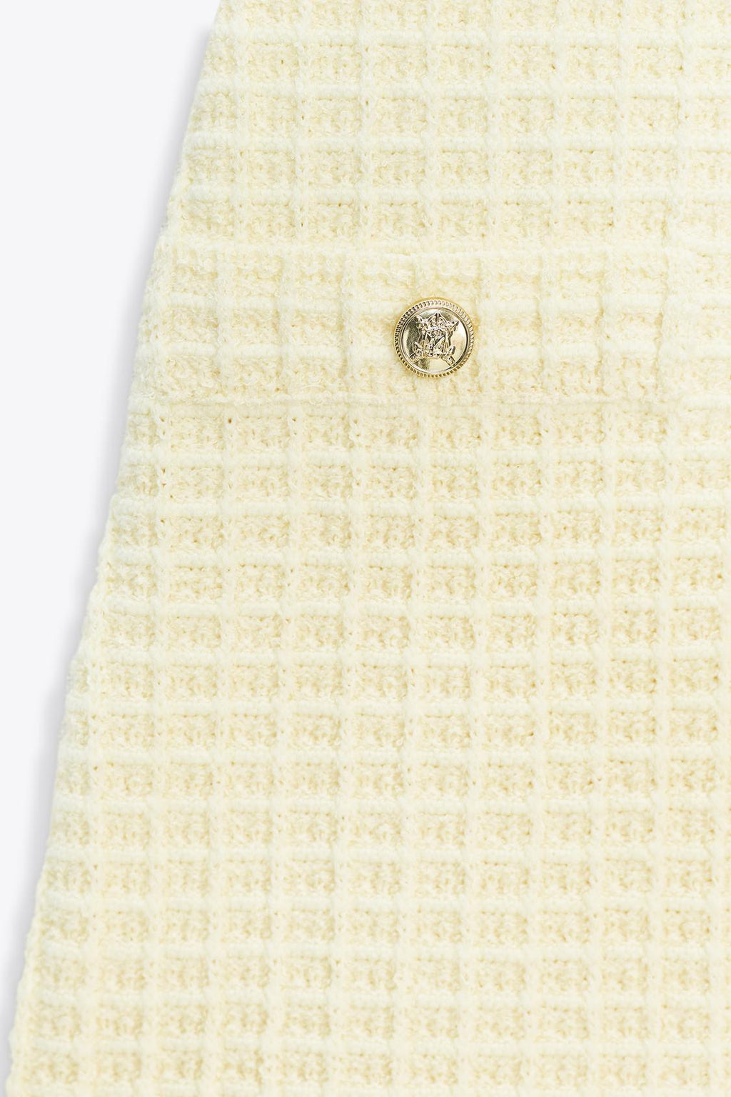 KURZES STRETCHKLEID IN HELLGELBER STRUKTUR-OPTIK