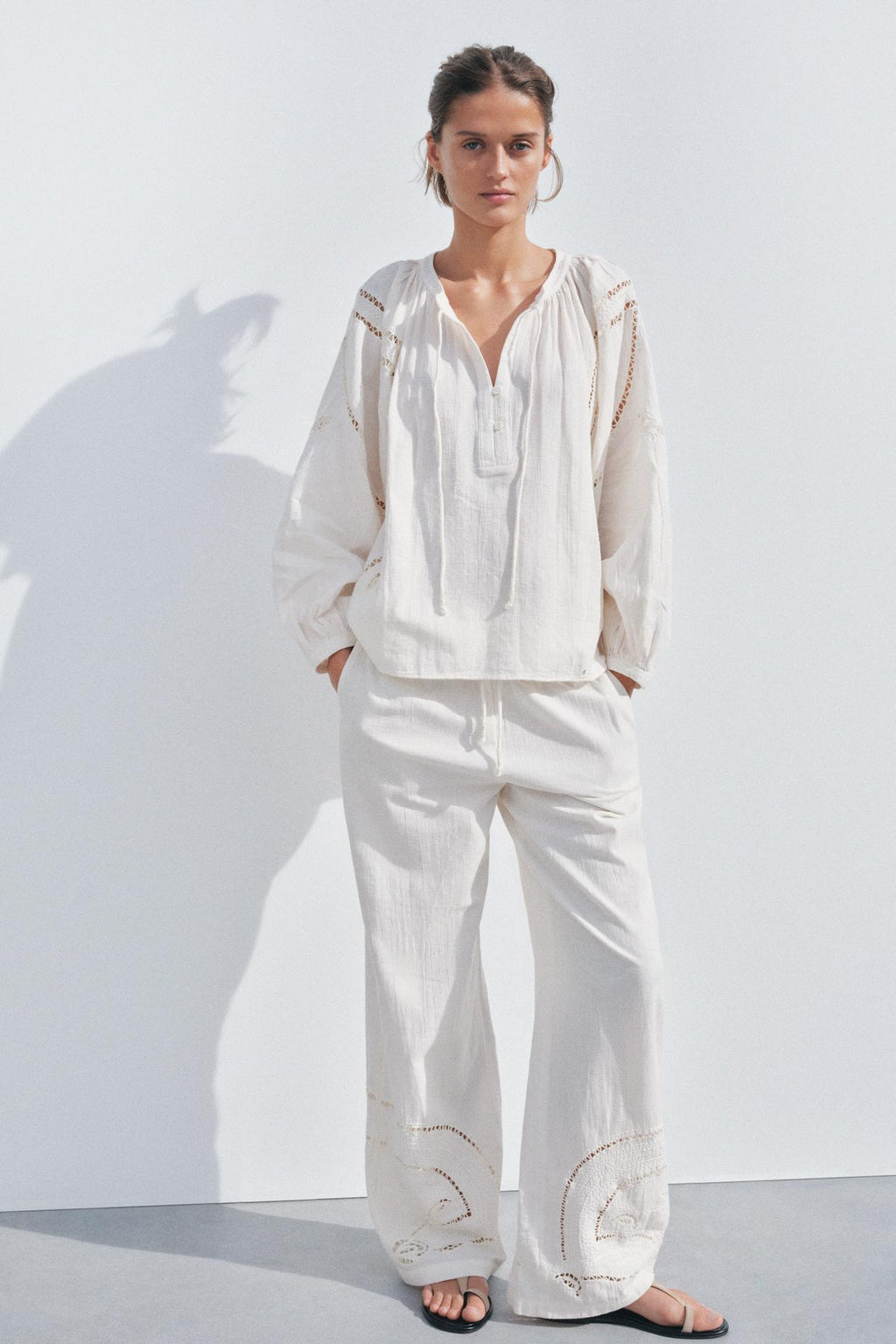 BESTICKTE PYJAMA-HOSE EZ KOLLEKTION