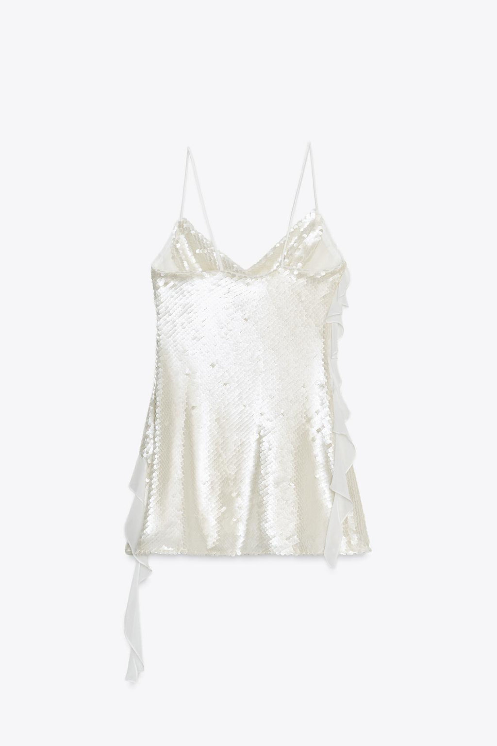 MINIKLEID MIT PAILLETTEN UND RÜSCHENDETAILS