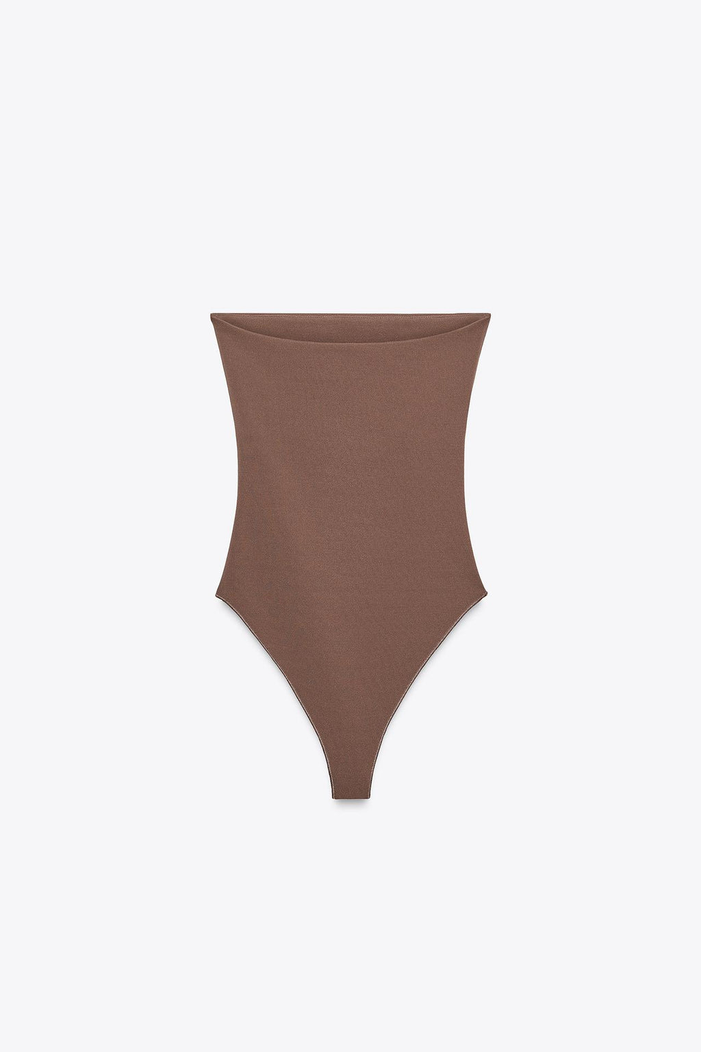 BANDEAU-BODY MIT CLEANER SILHOUETTE IN BRAUN