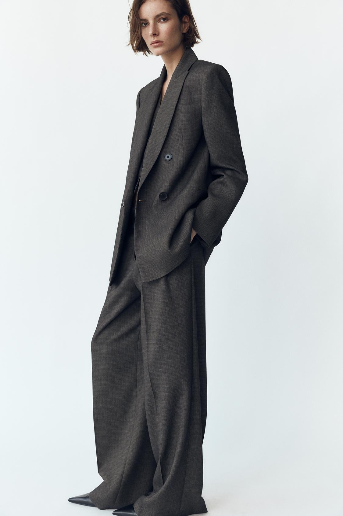 HIGH-WAIST-WIDELEG-HOSE MIT BÜGELFALTEN