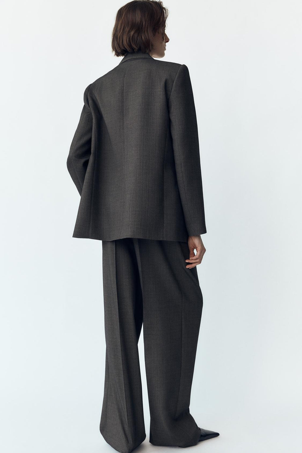 HIGH-WAIST-WIDELEG-HOSE MIT BÜGELFALTEN