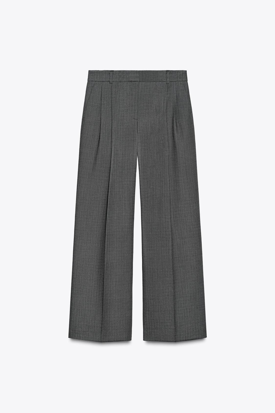 HIGH-WAIST-WIDELEG-HOSE MIT BÜGELFALTEN