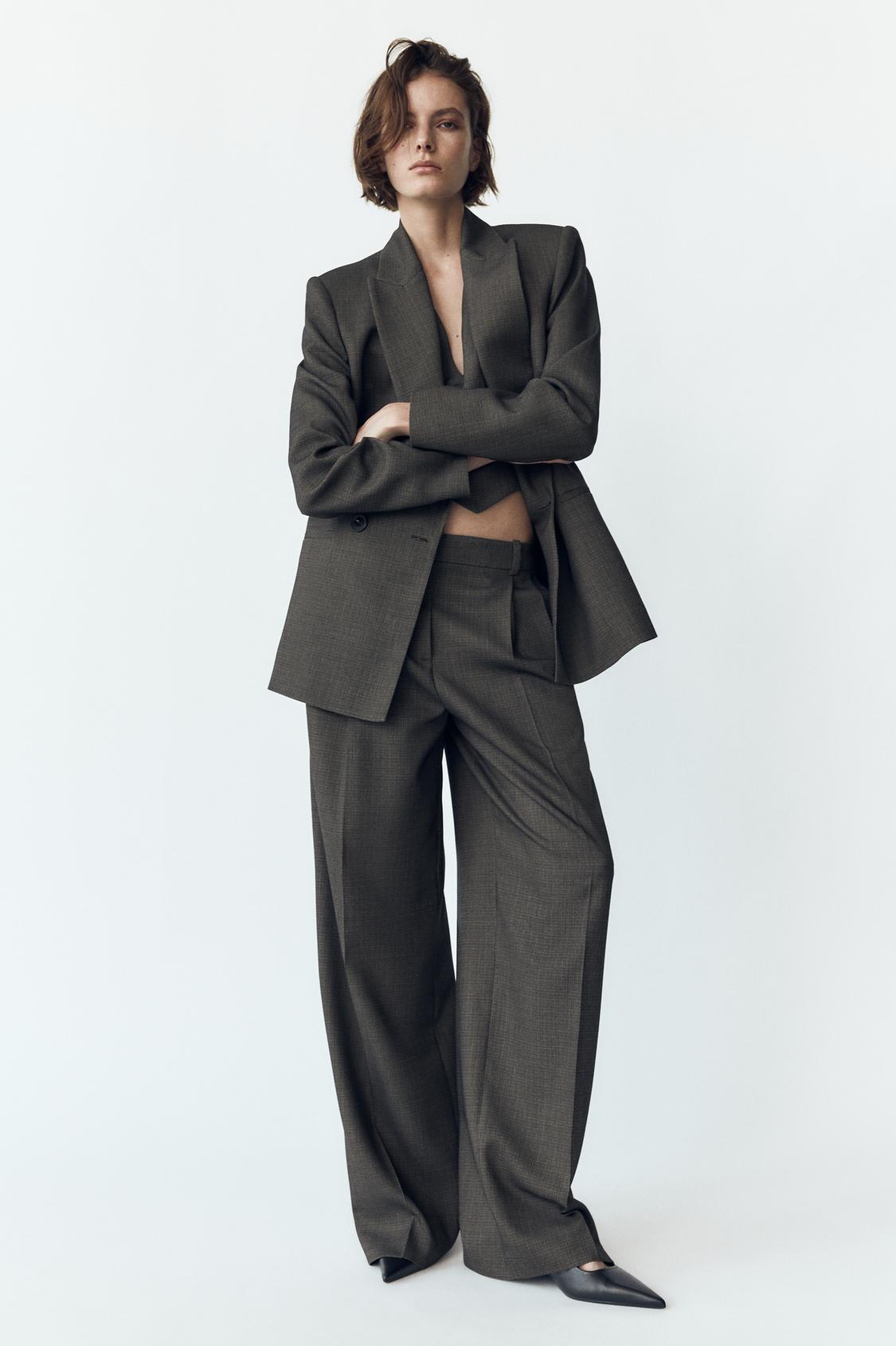 HIGH-WAIST-WIDELEG-HOSE MIT BÜGELFALTEN