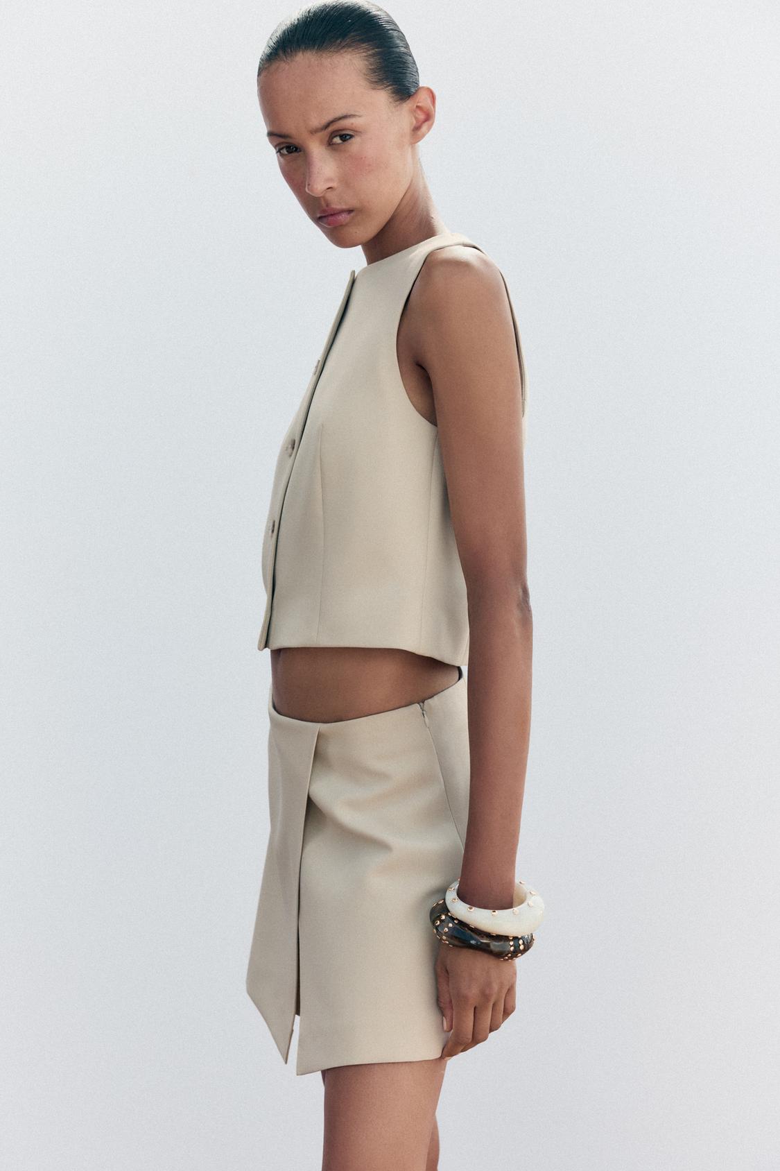 MINI-WRAPSKORT MIT HOHER TAILLE