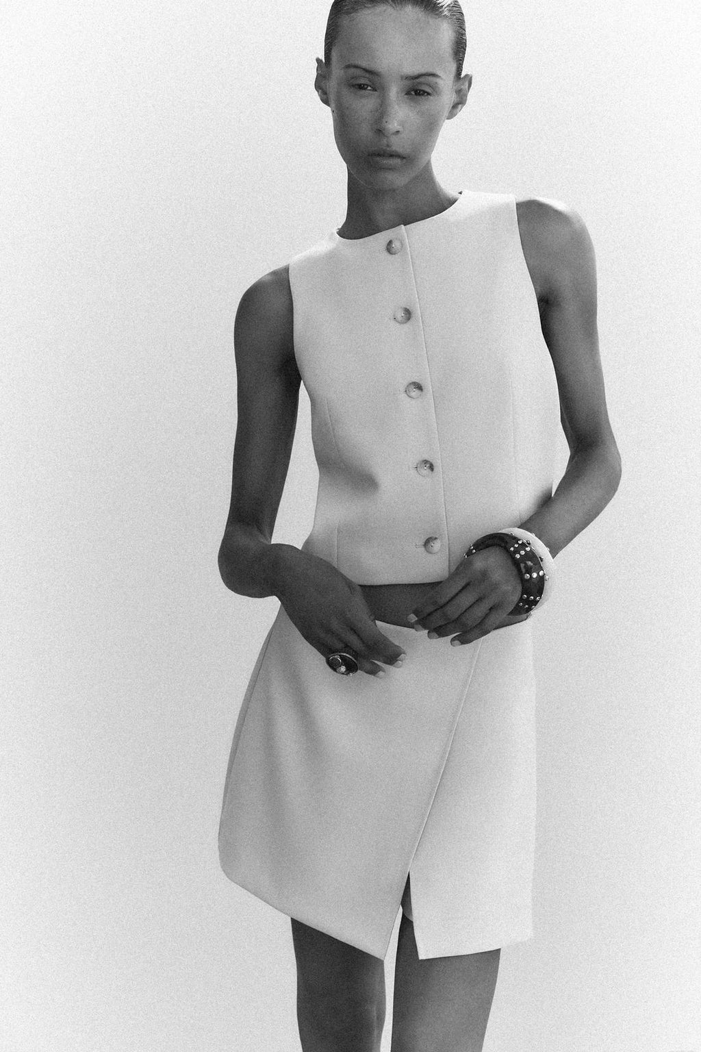 MINI-WRAPSKORT MIT HOHER TAILLE