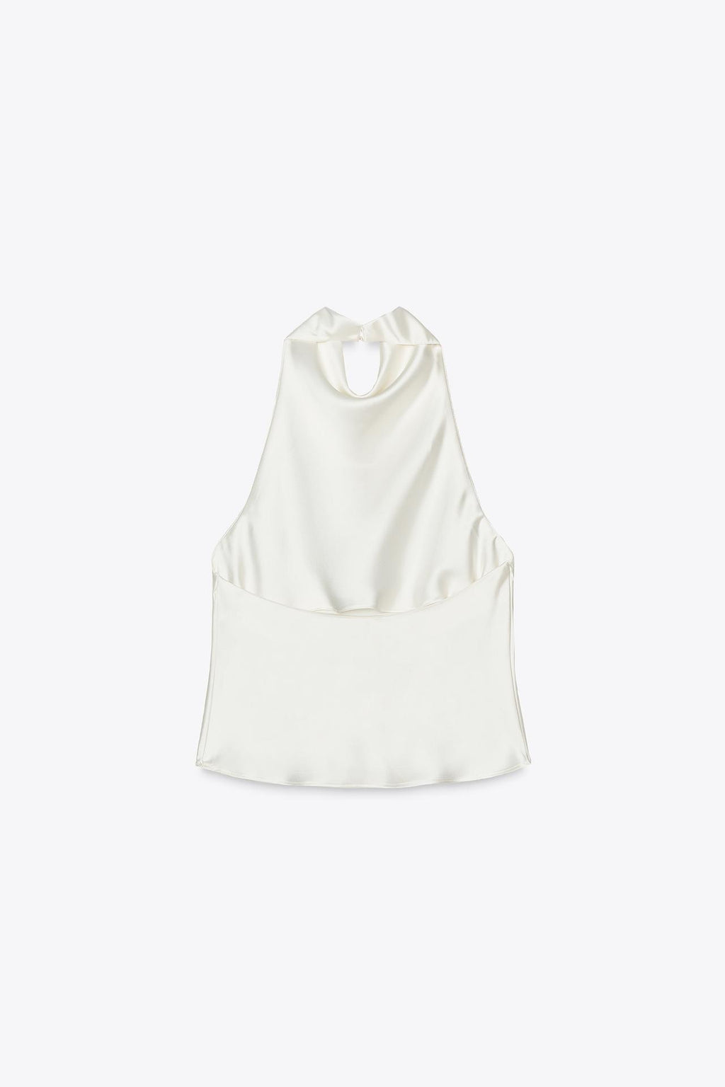 SATIN-HALTERTOP OFF-WHITE
