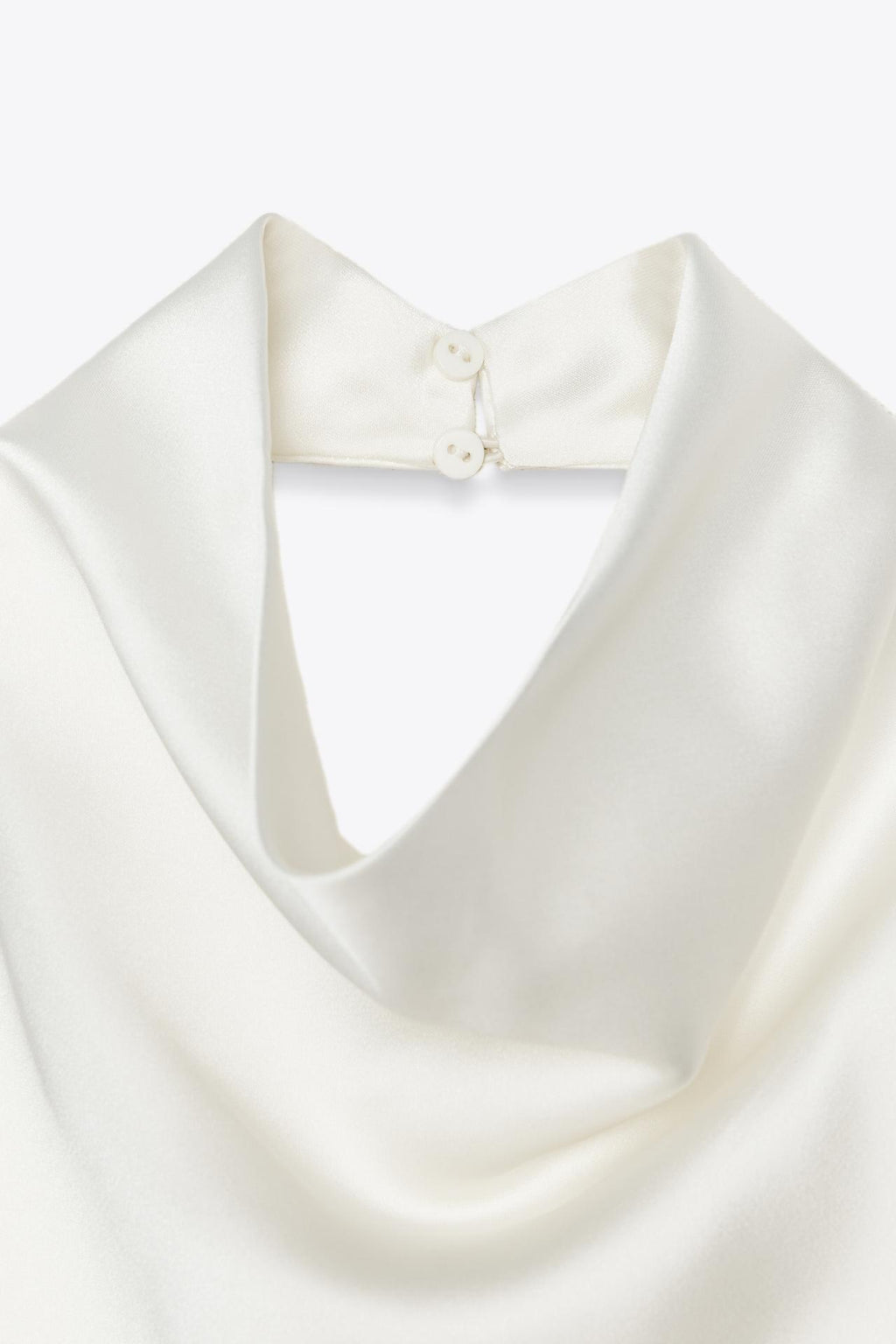 SATIN-HALTERTOP OFF-WHITE