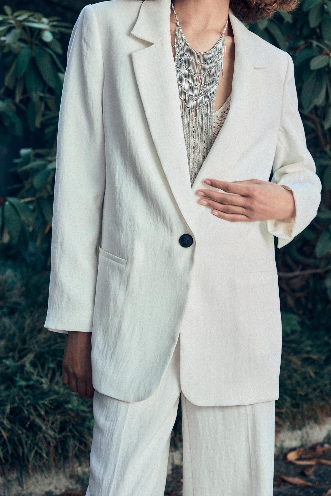 SIGNATURE BLAZER STRUKTURIERT NATURWEISS