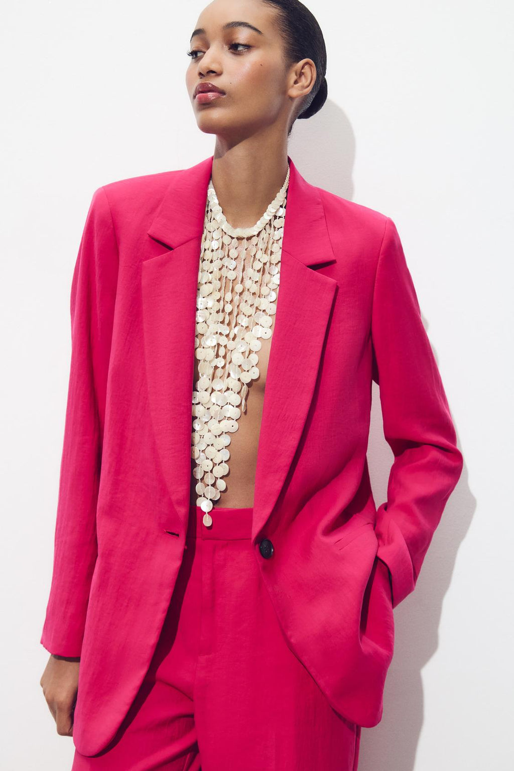 SIGNATURE BLAZER STRUKTURIERT FUCHSIA