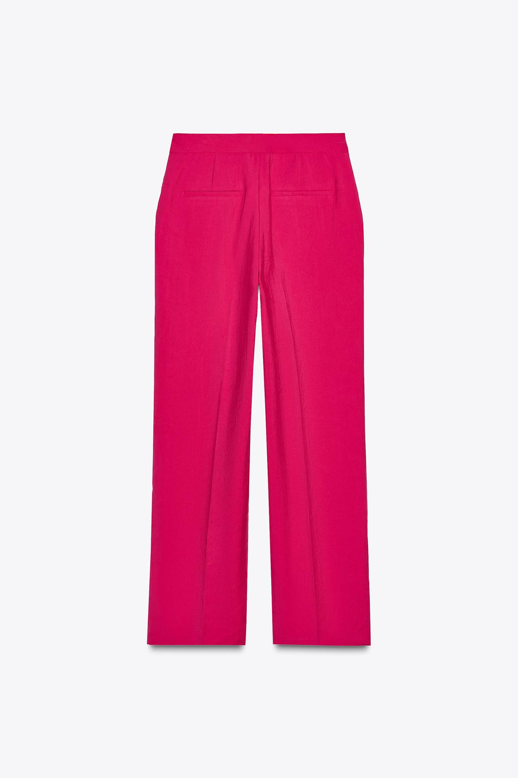 GERADES BEINHOSE MIT STRUKTURIERTER OPTIK IN FUCHSIA