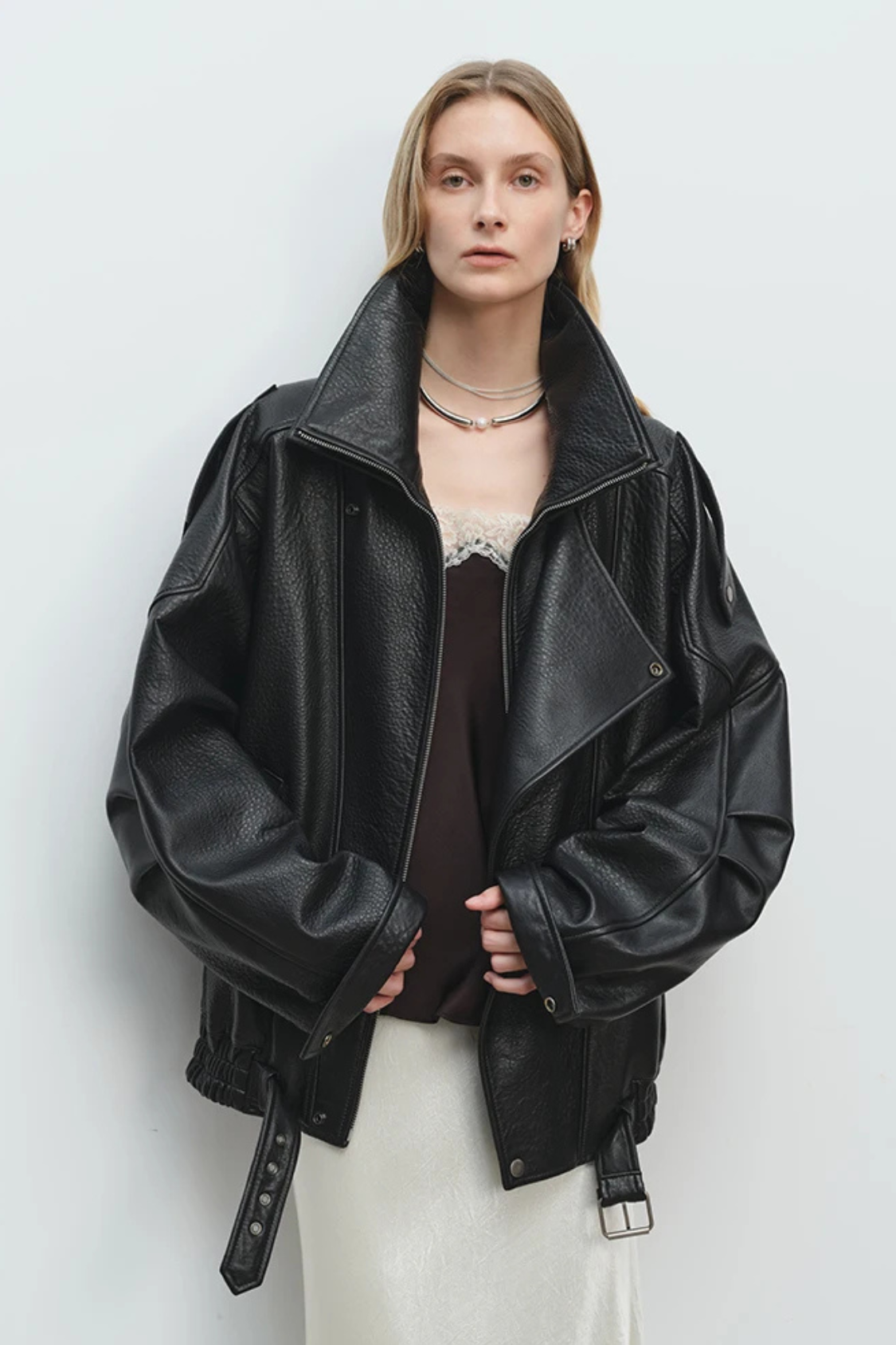 BIKERJACKE IN PREMIUM-LEDEROPTIK