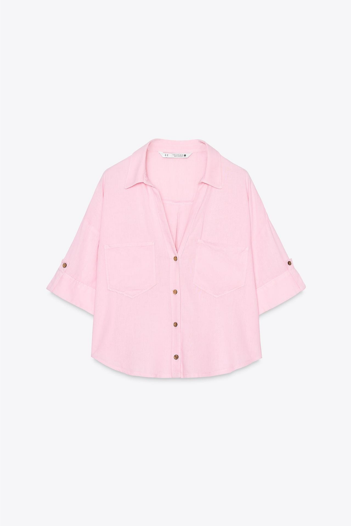 CROPPED-HEMD LEINEN ROSA